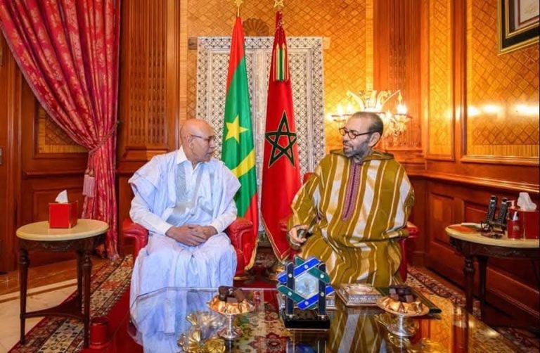 جلالة الملك يستقبل رئيس الجمهورية الإسلامية الموريتانية